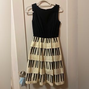 Piano keys A-line dress